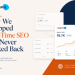 Editorial illustration showing the difference between declining one-time SEO and long-term monthly SEO growth.